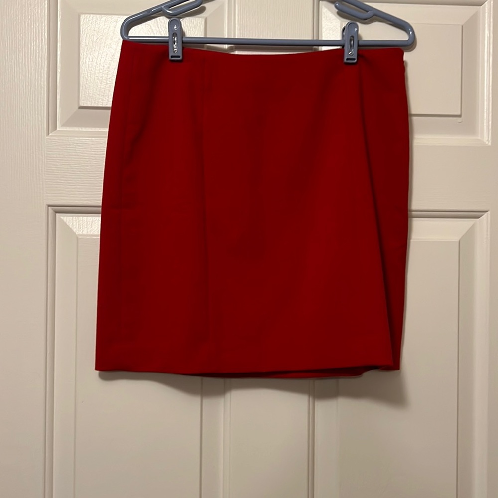 NWT Ann Taylor Red wool blend skirt, size 10
